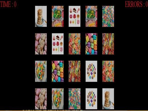 Sweets Memory Match Game