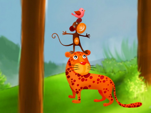 Animal Tower Puzzle Jigsaw