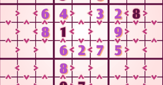 Greater Than Sudoku Puzzle Game
